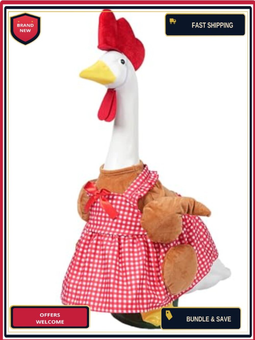 23in Fall Porch Goose Outfit Turkey Costume Thanksgiving Decor
